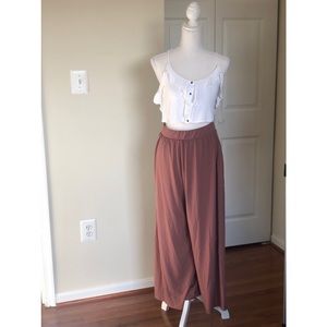 Uniqlo Wide Pants Mauve/Pink